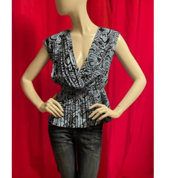 Plenty by Tracy Reece Paisley Silk Top Size Small - Picture 3 of 8